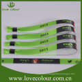 OEM wholesale promotional polyester custom wristband with plastic lock for VIP